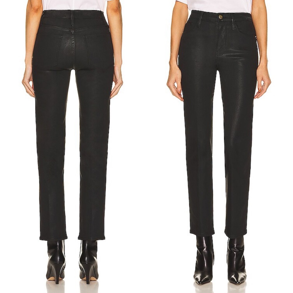 FRAME Le Sylvie Coated Jeans
